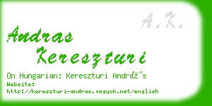 andras kereszturi business card